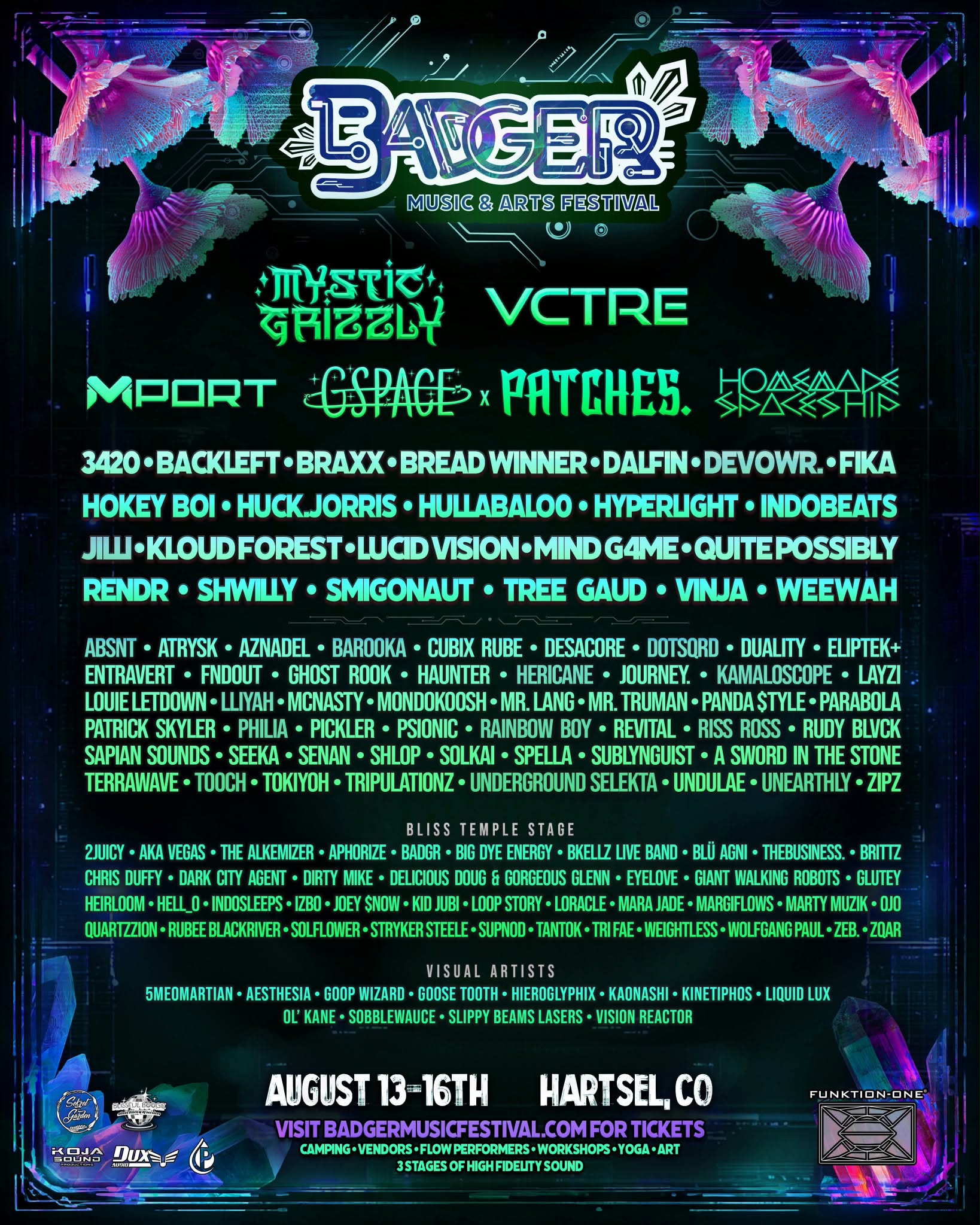 Badger Music & Arts Festival poster